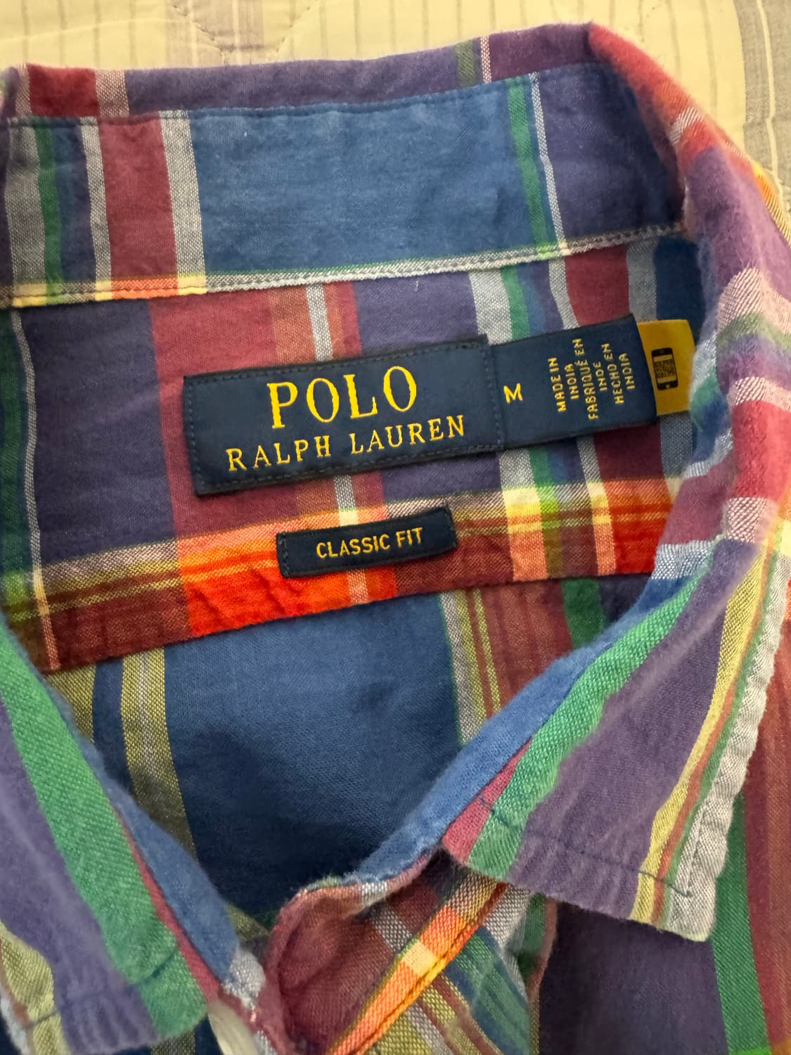 폴로 랄프로렌 마드라스 체크 셔츠 M 큐알정품 상품이미지2