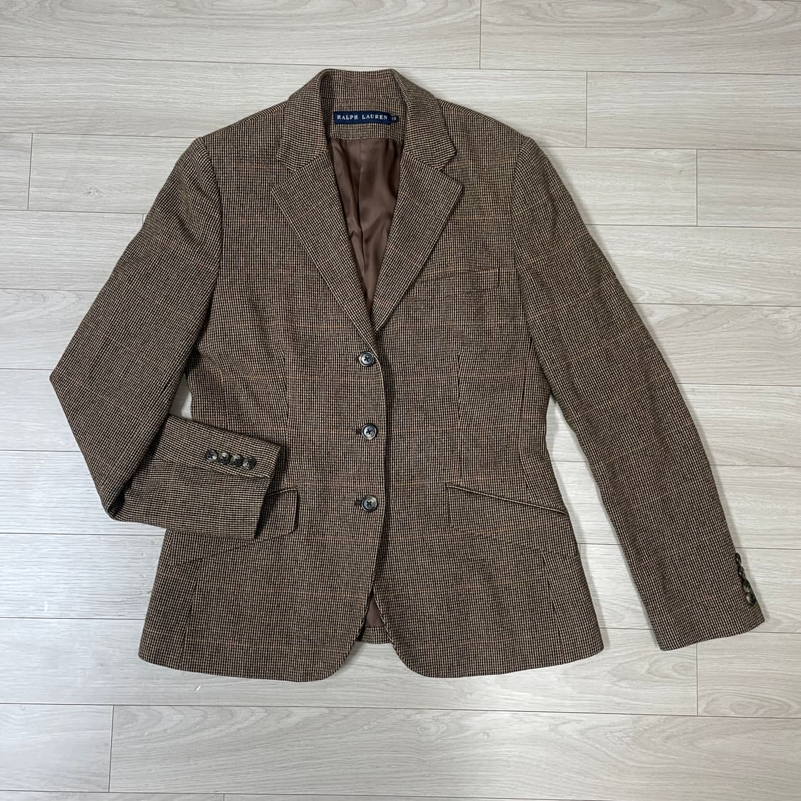 랄프로렌 브라운 체크 여성 블레이저 자켓 상품이미지1