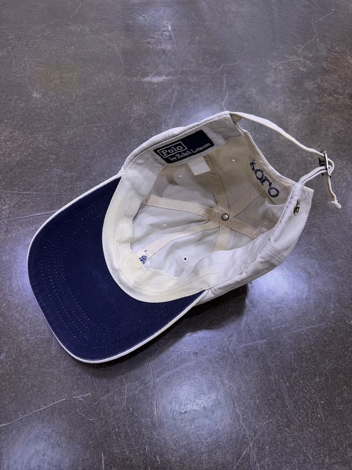 폴로 랄프로렌 포니 자수 아이보리 베이지 볼캡 상품이미지6