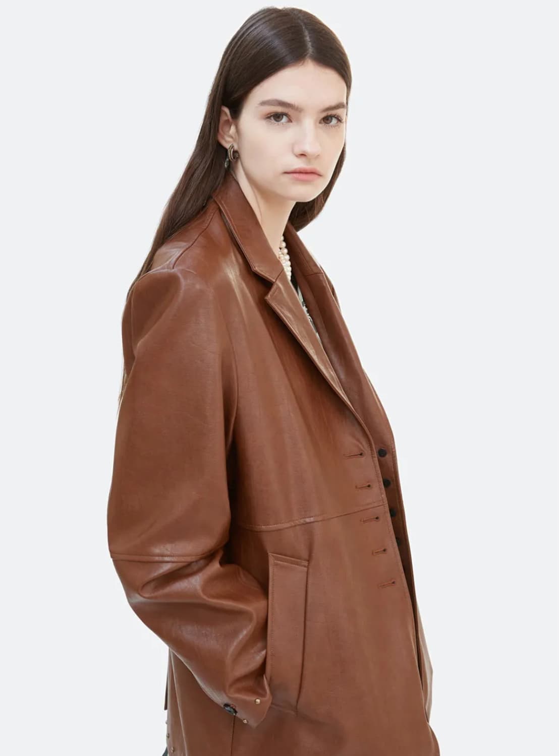 경 레더자켓 Oversize Studded Leather Jacket 상품이미지3