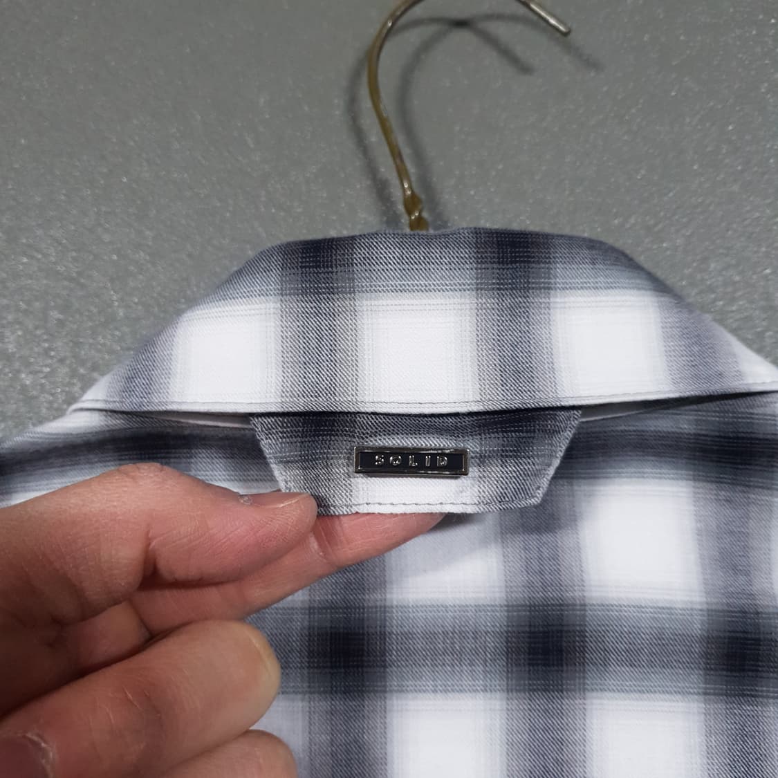 XL) 솔리드옴므 우영미 신형 21ss 포켓 체크 플란넬 셔츠 남방 상품이미지10