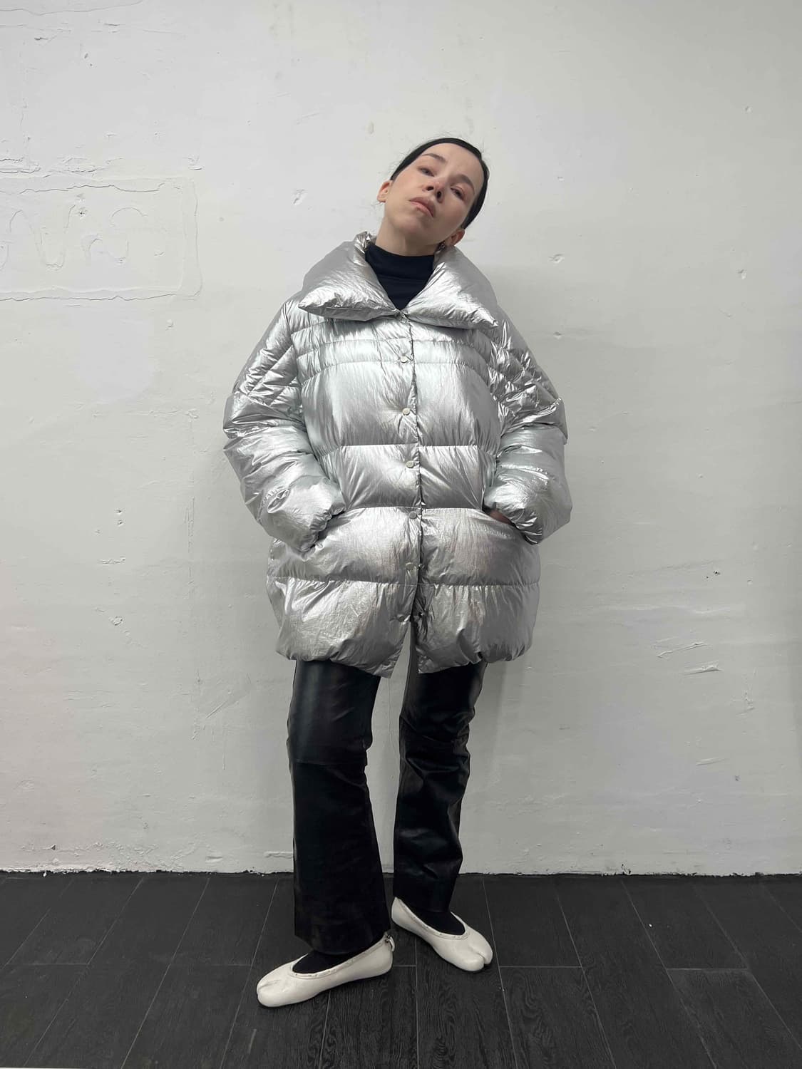 빈티지 실버 푸퍼패딩  상품이미지1