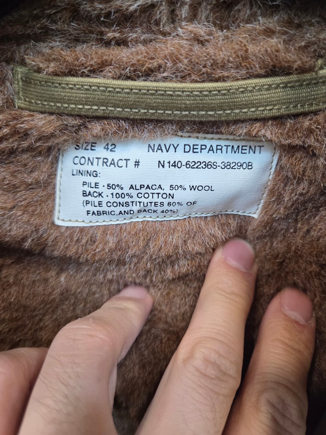 Gizemo 알파카 밀리터리 헤비웨이트 야상 코트 42 대략 L xl 상품이미지3