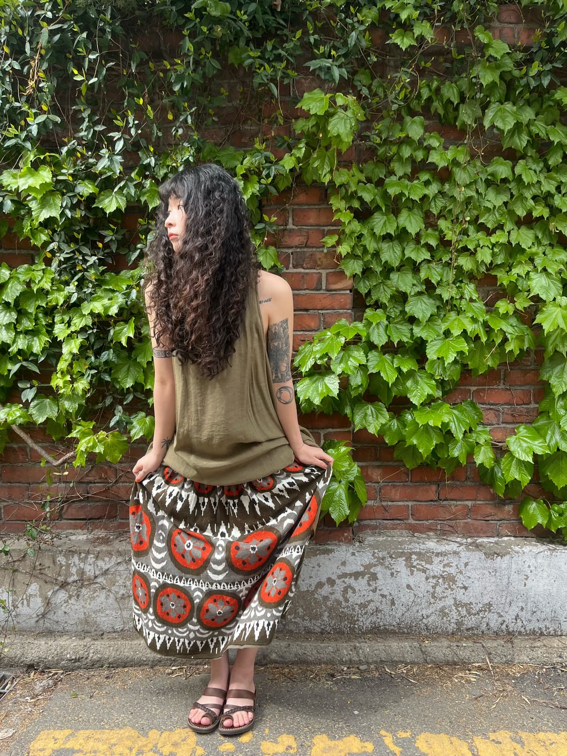 히피 에스닉 패턴 스커트 상품이미지2