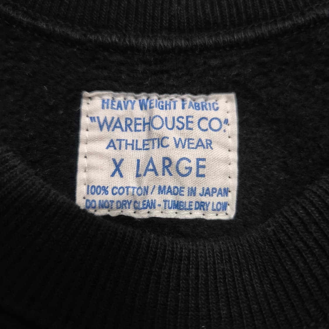 웨어하우스 맨투맨 블랙 XL 상품이미지3