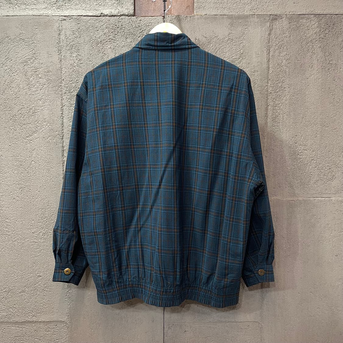 90s 라코스테 체크 블루종 자켓 상품이미지5