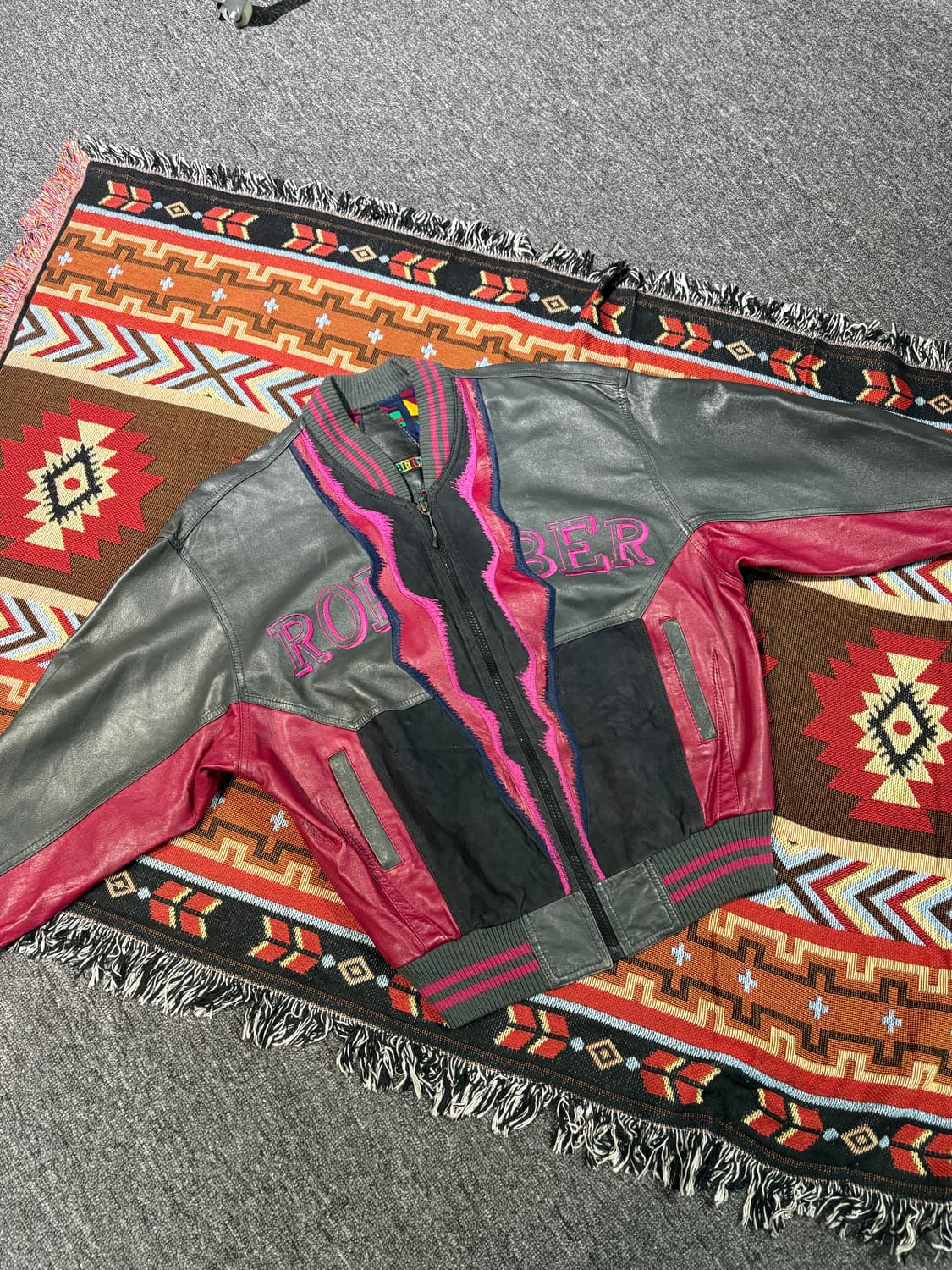 빈티지 ROBER 양가죽 봄버자켓 상품이미지6