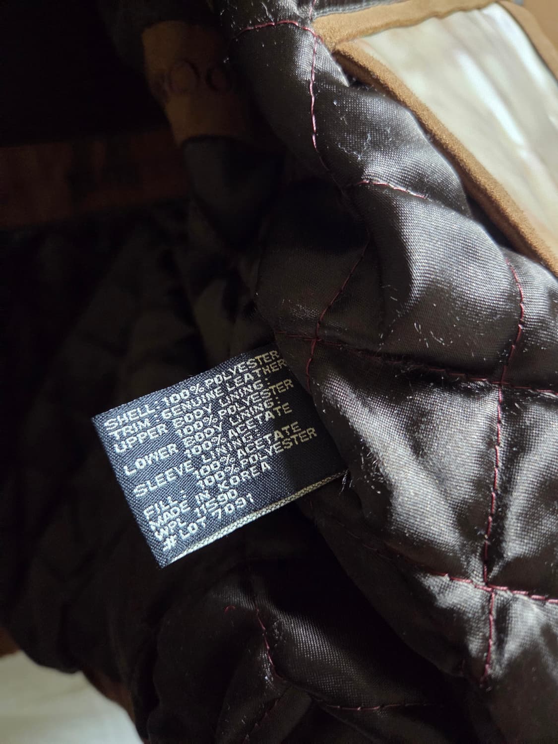 Weatherproof 브라운 페이크 스웨이드 레더 카라 자켓 XL 상품이미지5