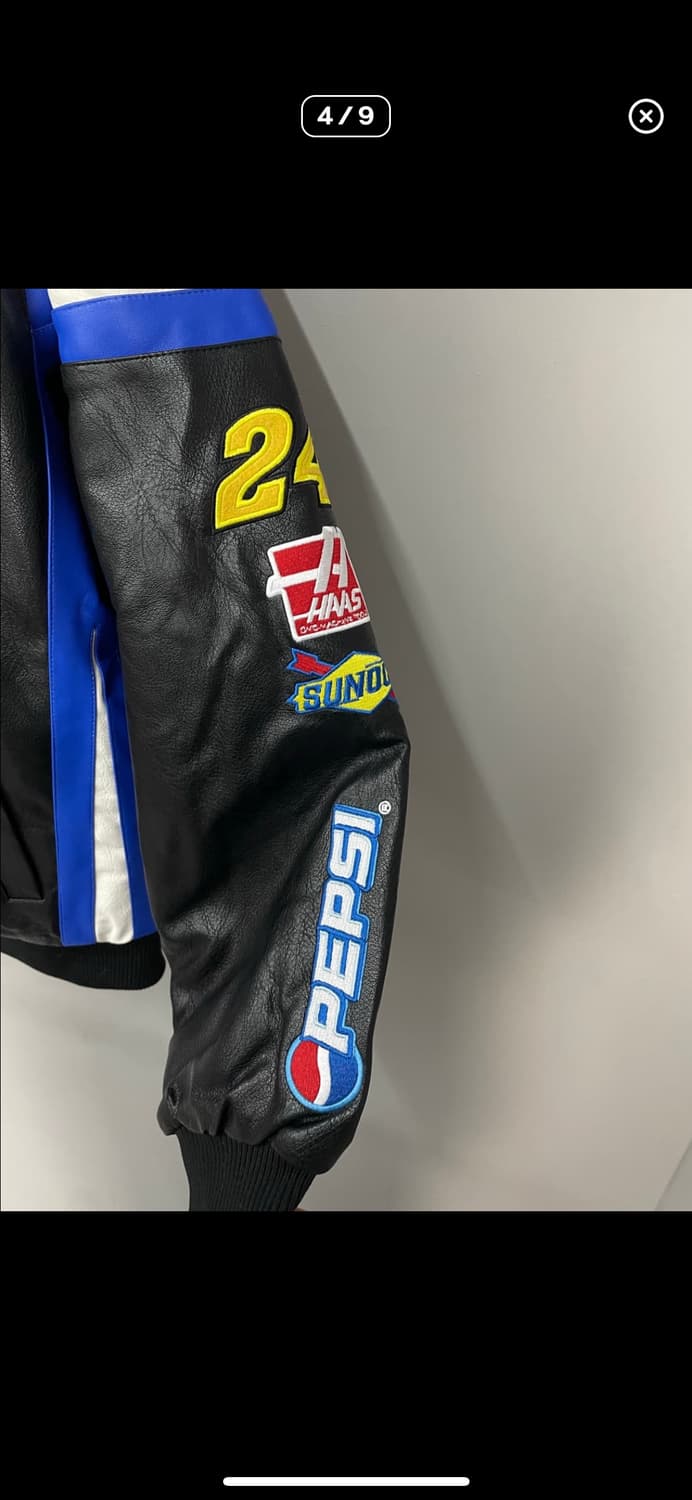 펩시 레이싱 자수패치 블랙 레더자켓 A3397 상품이미지4