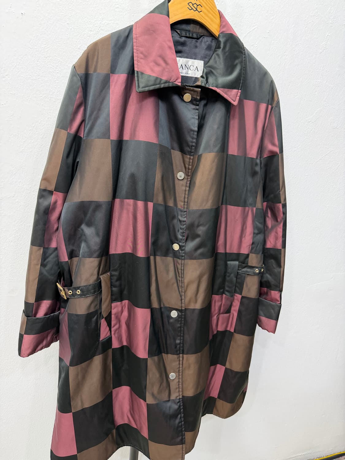 정품) BIANCA 비앙카 이태리 루즈핏 체크 패턴 자켓 77-88 상품이미지2