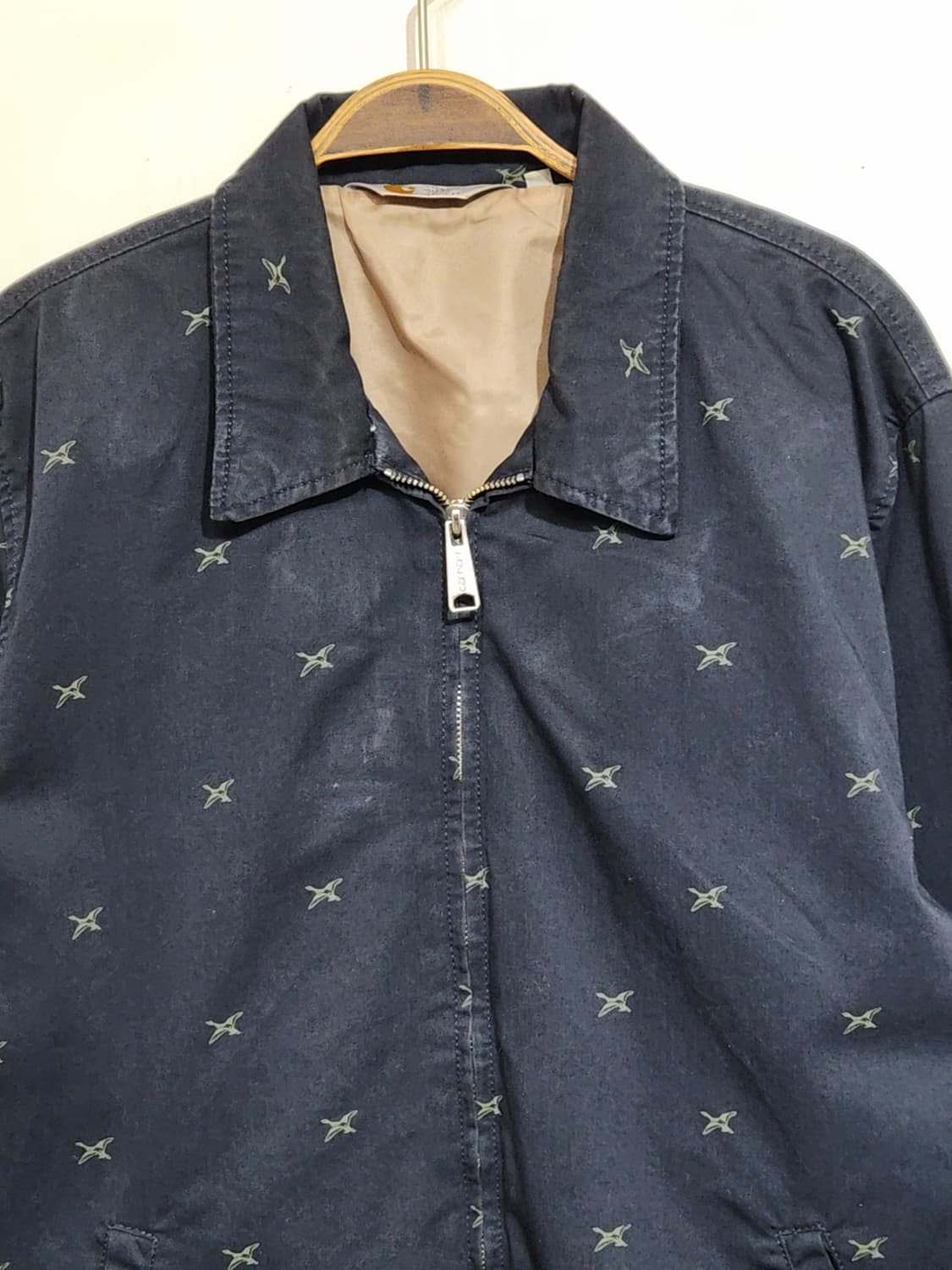 (M) 칼하트 휴스톤 자켓 패턴 블루종 점퍼 아메카지  상품이미지2