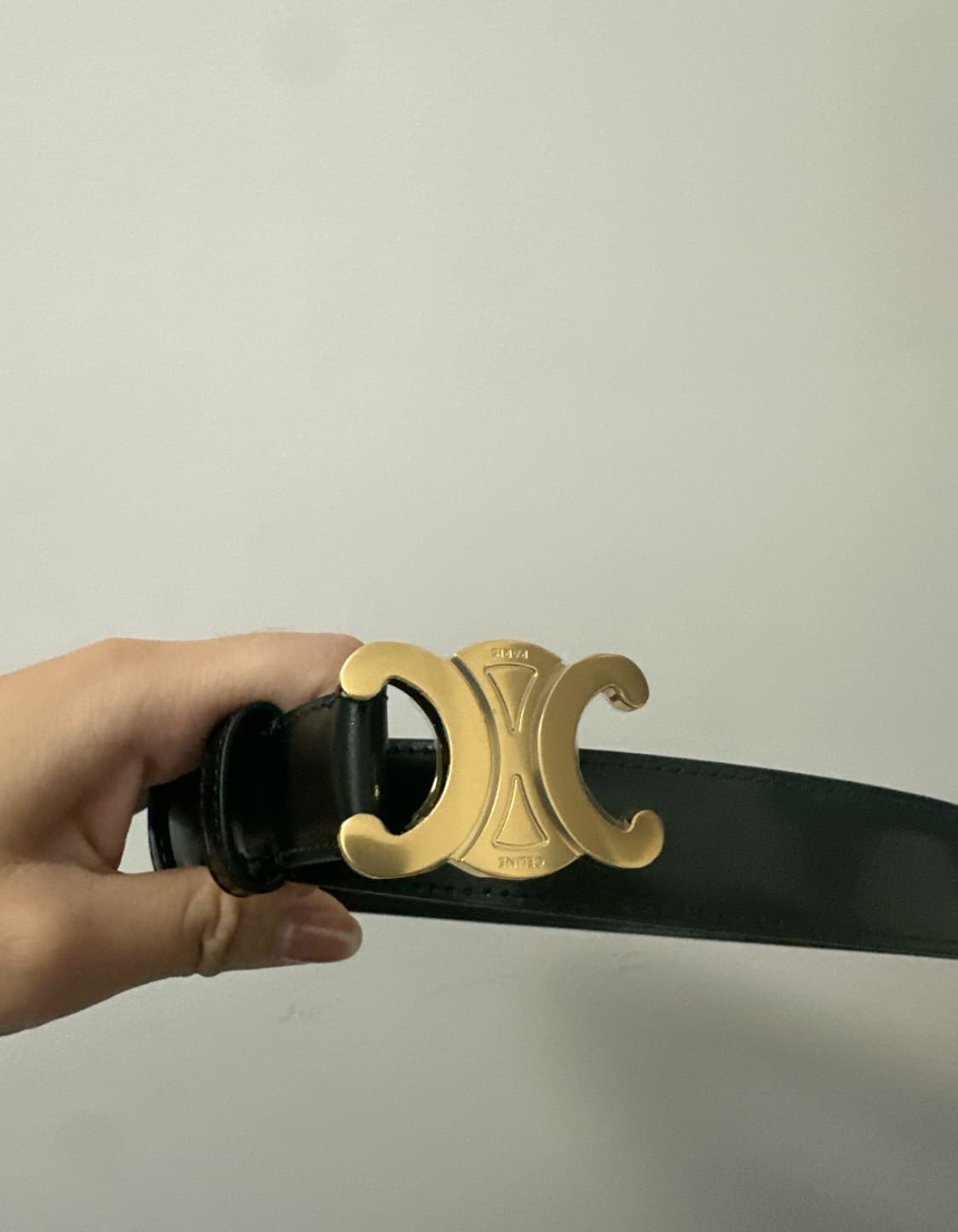 셀린느 틴 트리옹프 벨트 토리옹 레더 블랙 상품이미지3