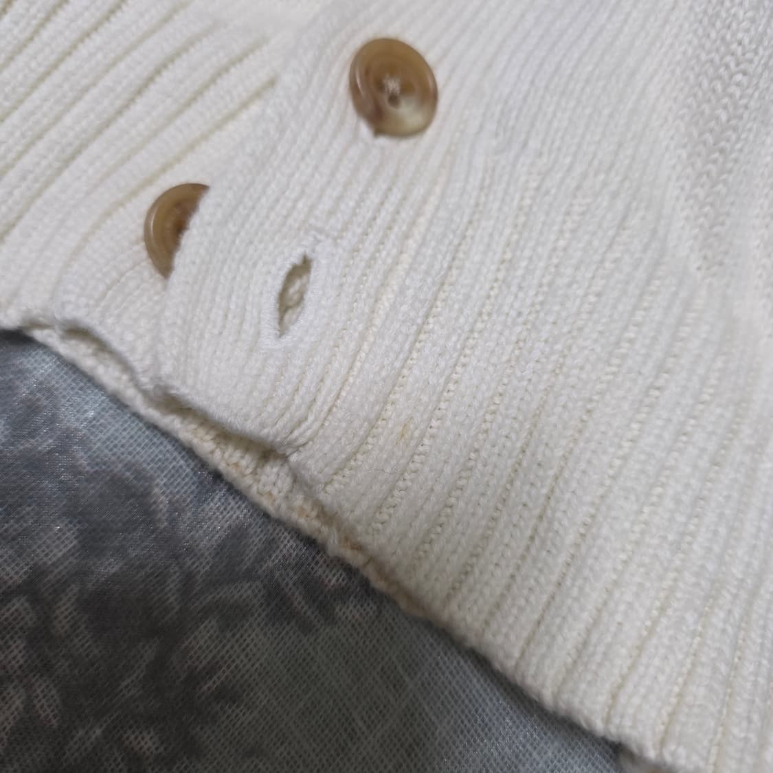 이스트보이 실버 로고 아방 화이트 가디건 갸루일브히메갸루 상품이미지2