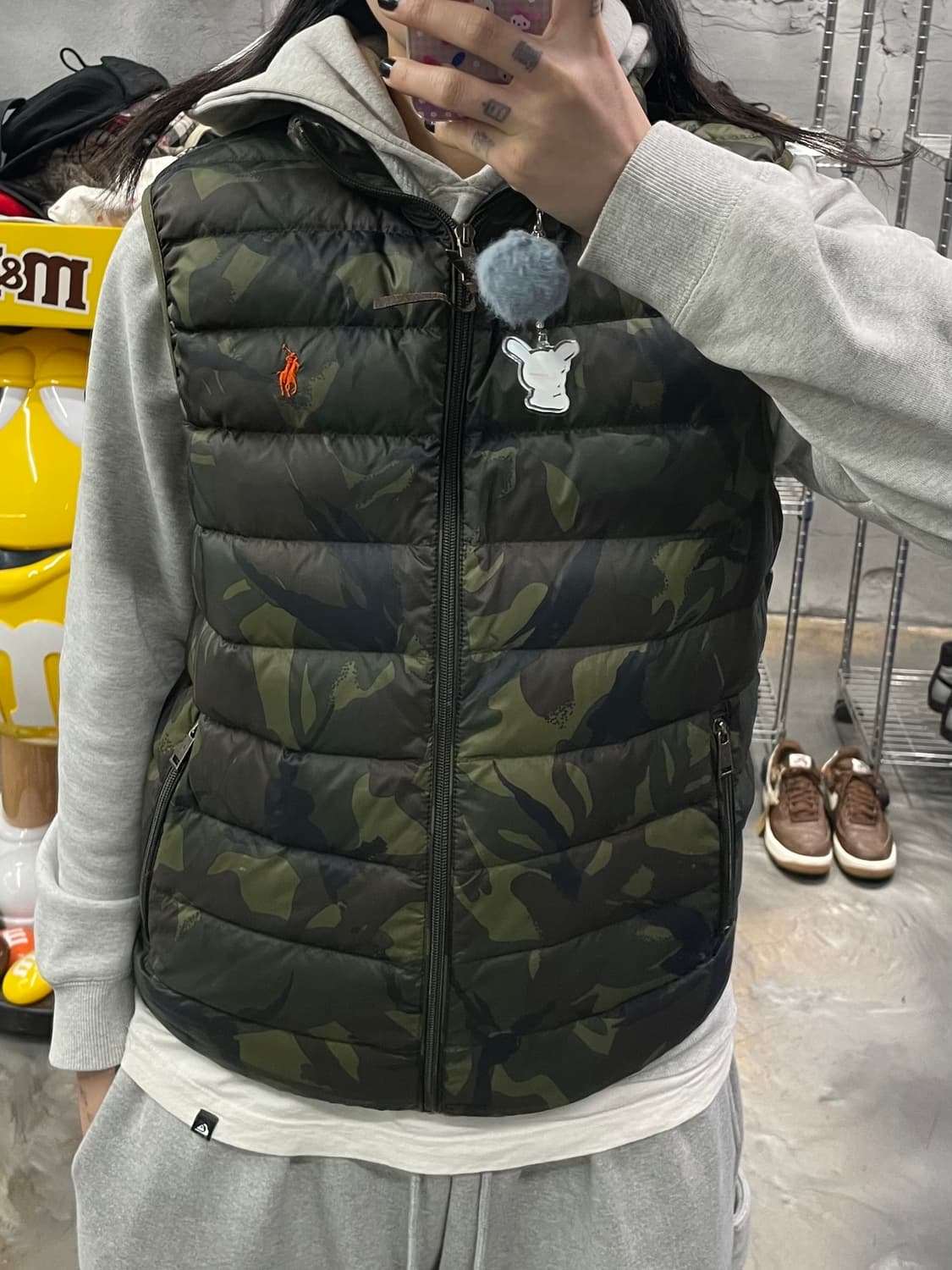 폴로 카모 패딩 베스트 상품이미지8