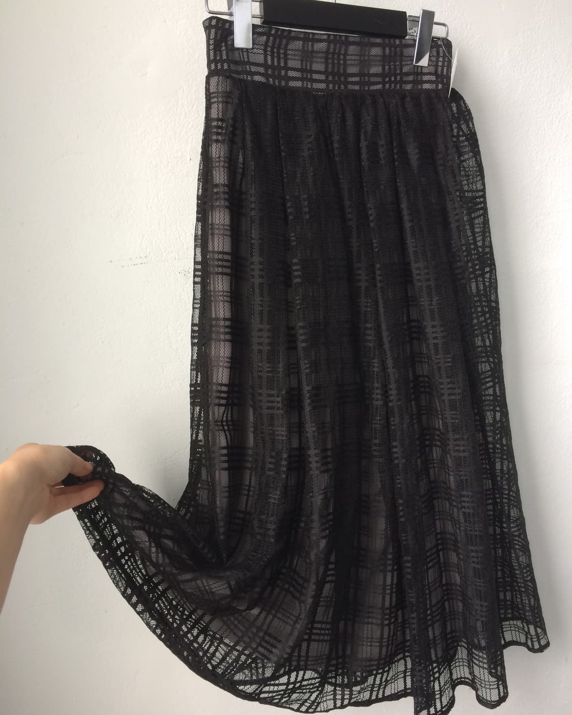 Check pattern long skirt 상품이미지2