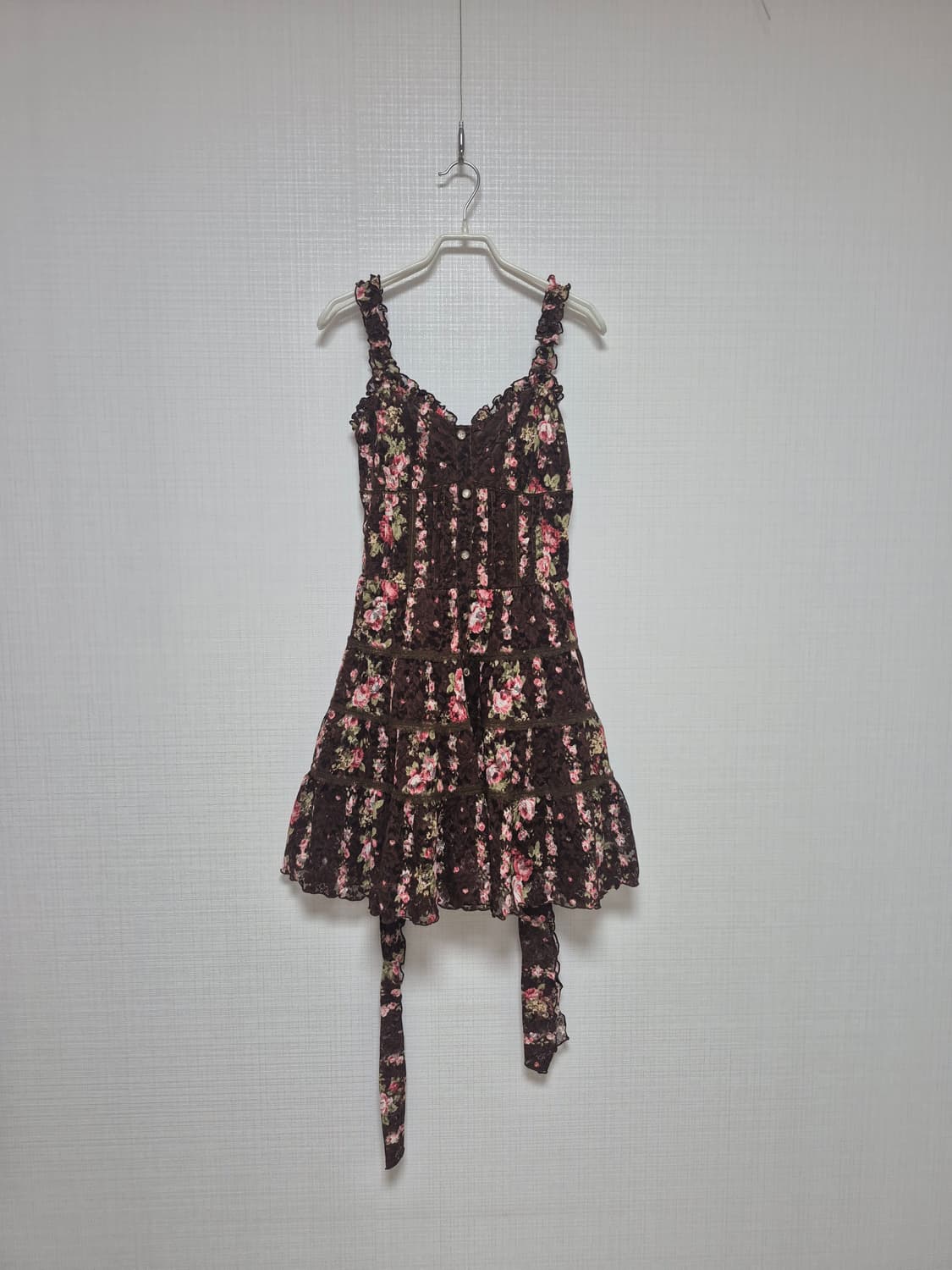 리즈리사 샘플 쵸코브라운플로럴원피스 상품이미지1