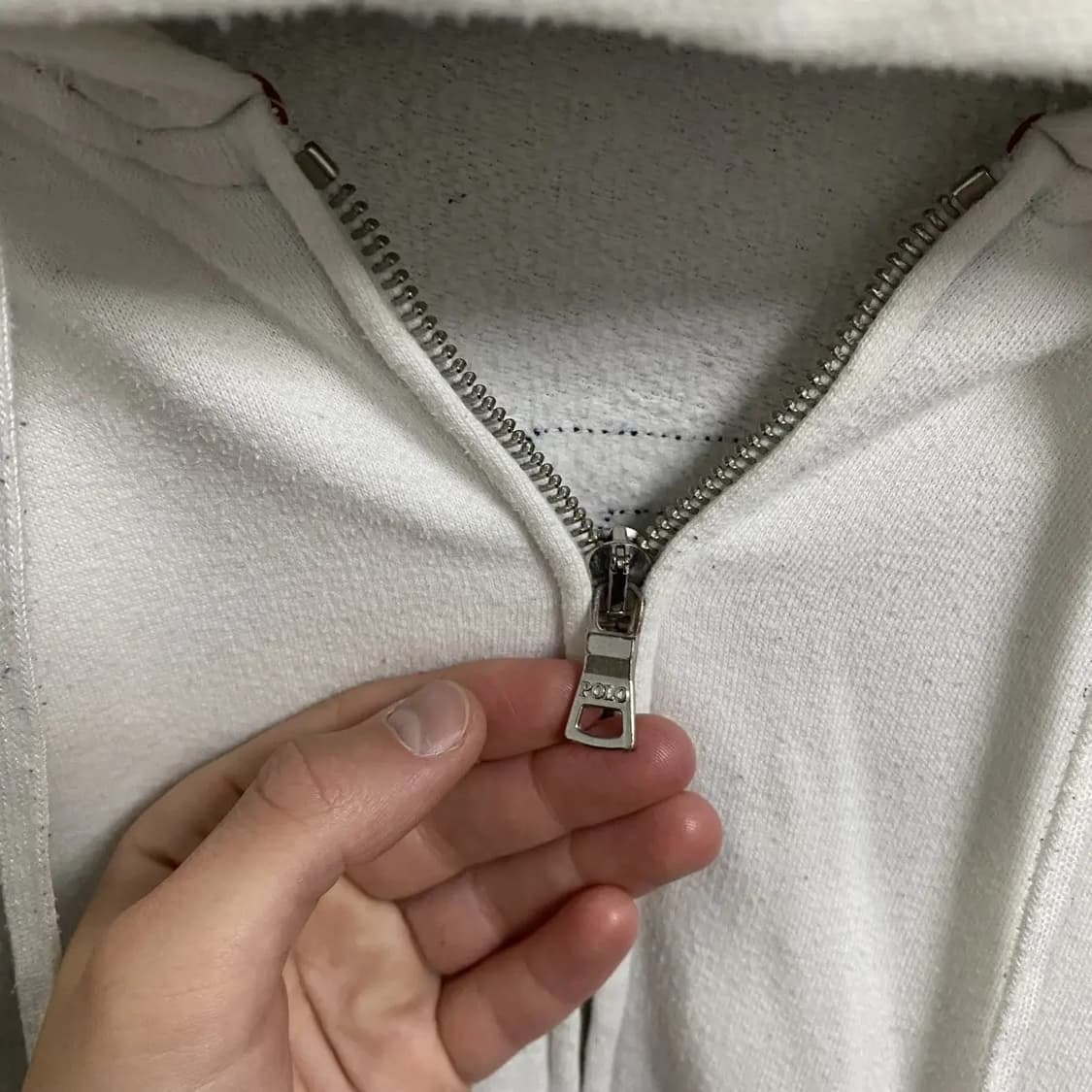 폴로 빅 포니 성조기 화이트 후드집업 (M) 상품이미지5