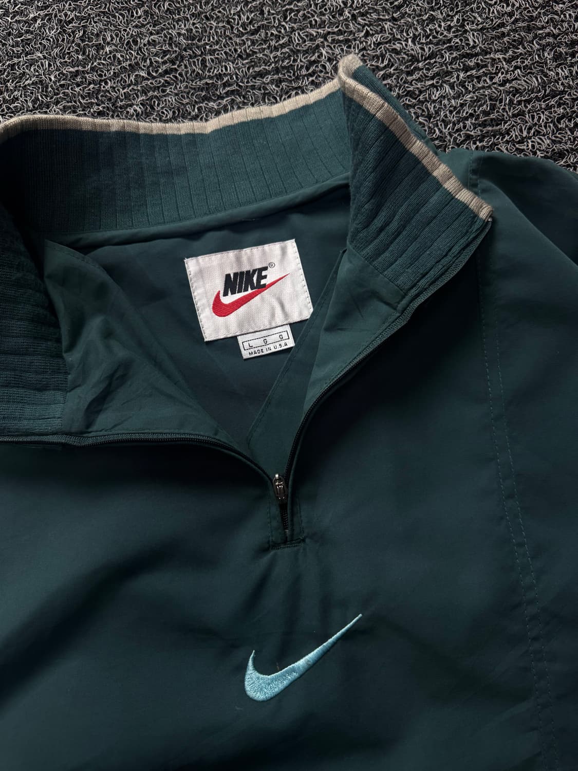 90s 나이키 센터 스우시 올드스쿨 박시핏 우븐 아노락 웜업 1387 상품이미지3