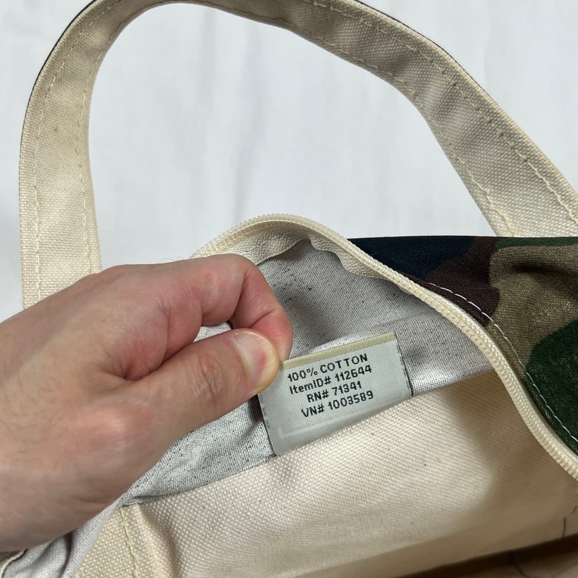 80’s-90’s l.l. bean 엘엘빈 카모 토트백 가방 상품이미지9