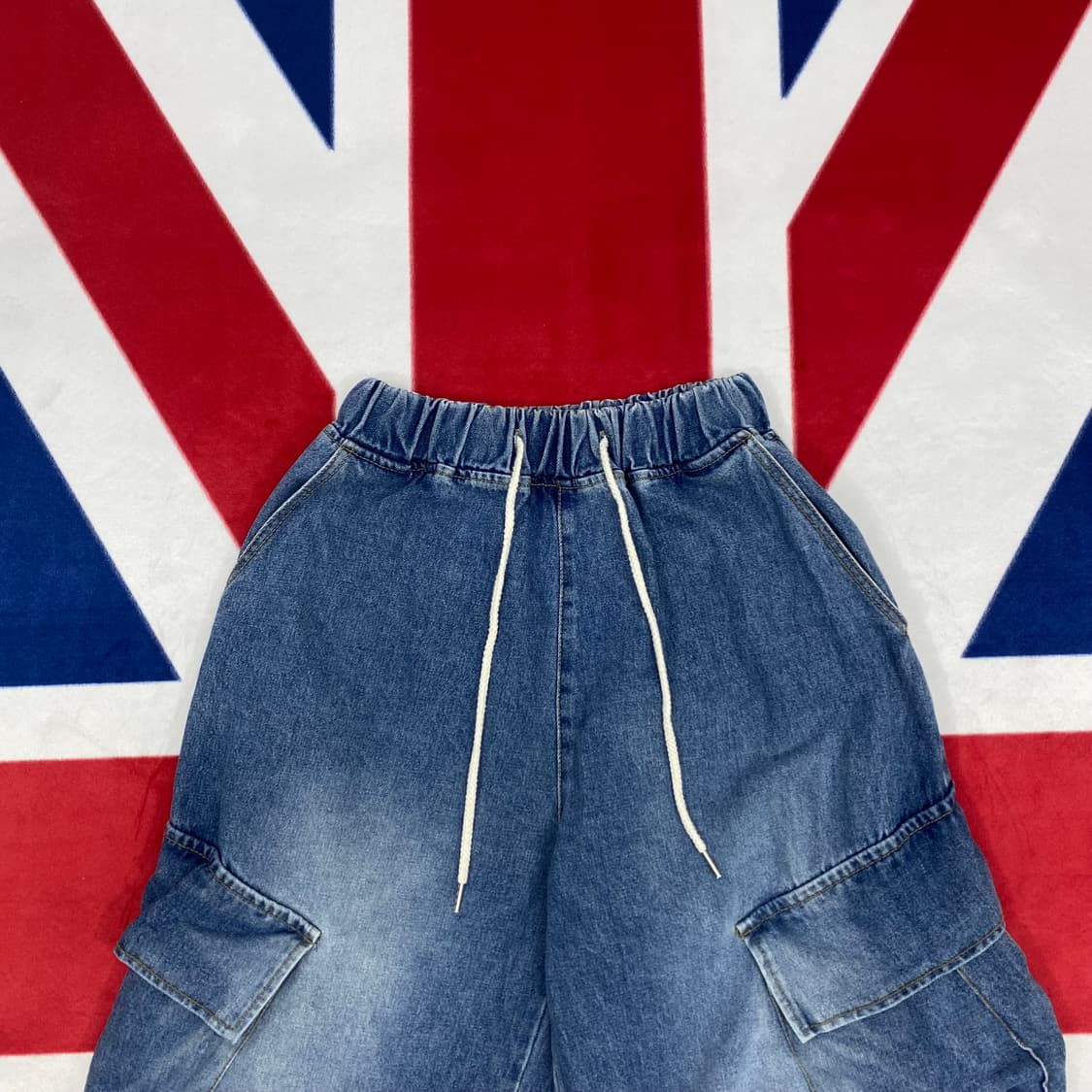 빈티지 와이드 데님 카고팬츠 FREE 상품이미지2