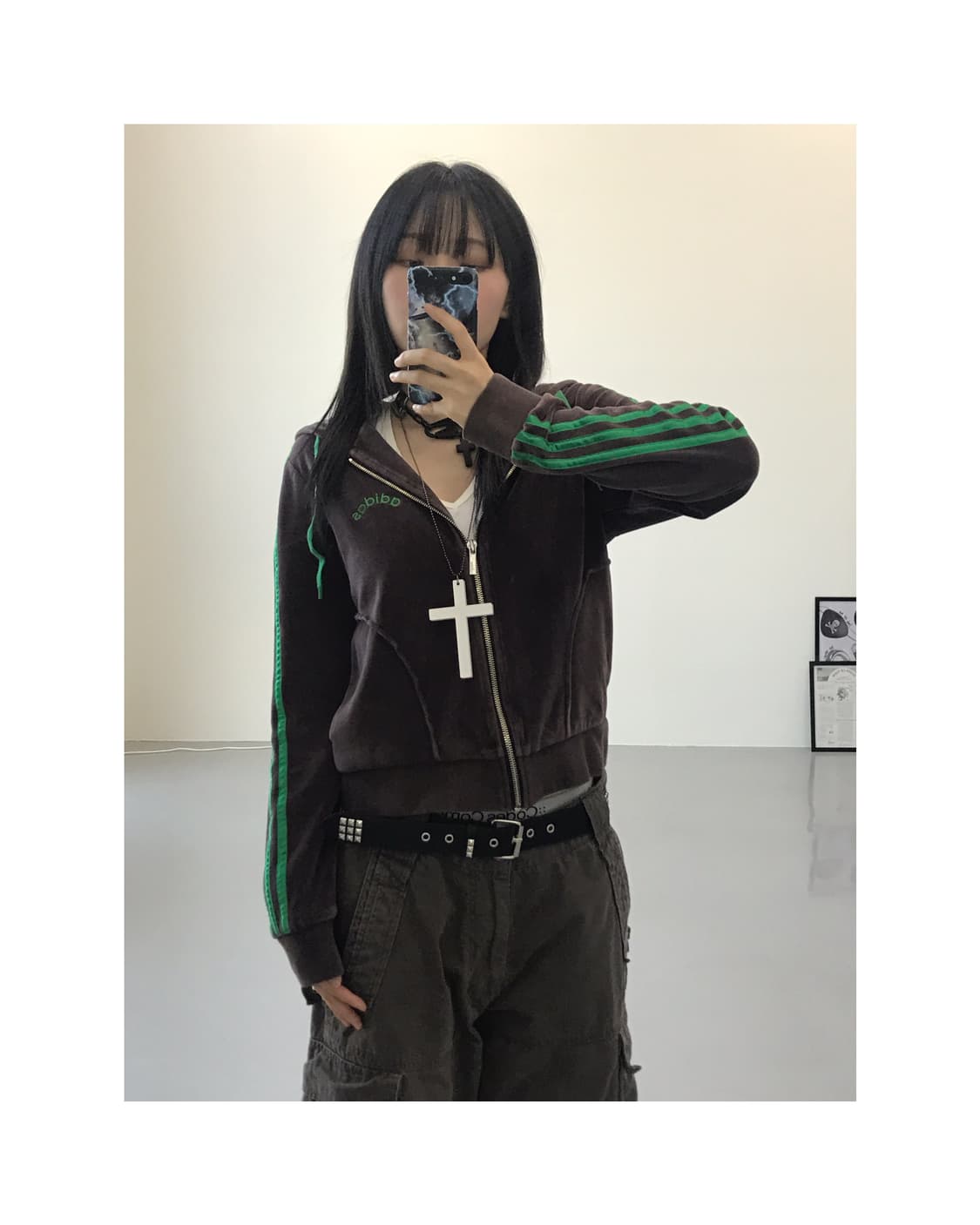 Adidas Velvet Zip Up Hoodies 상품이미지1