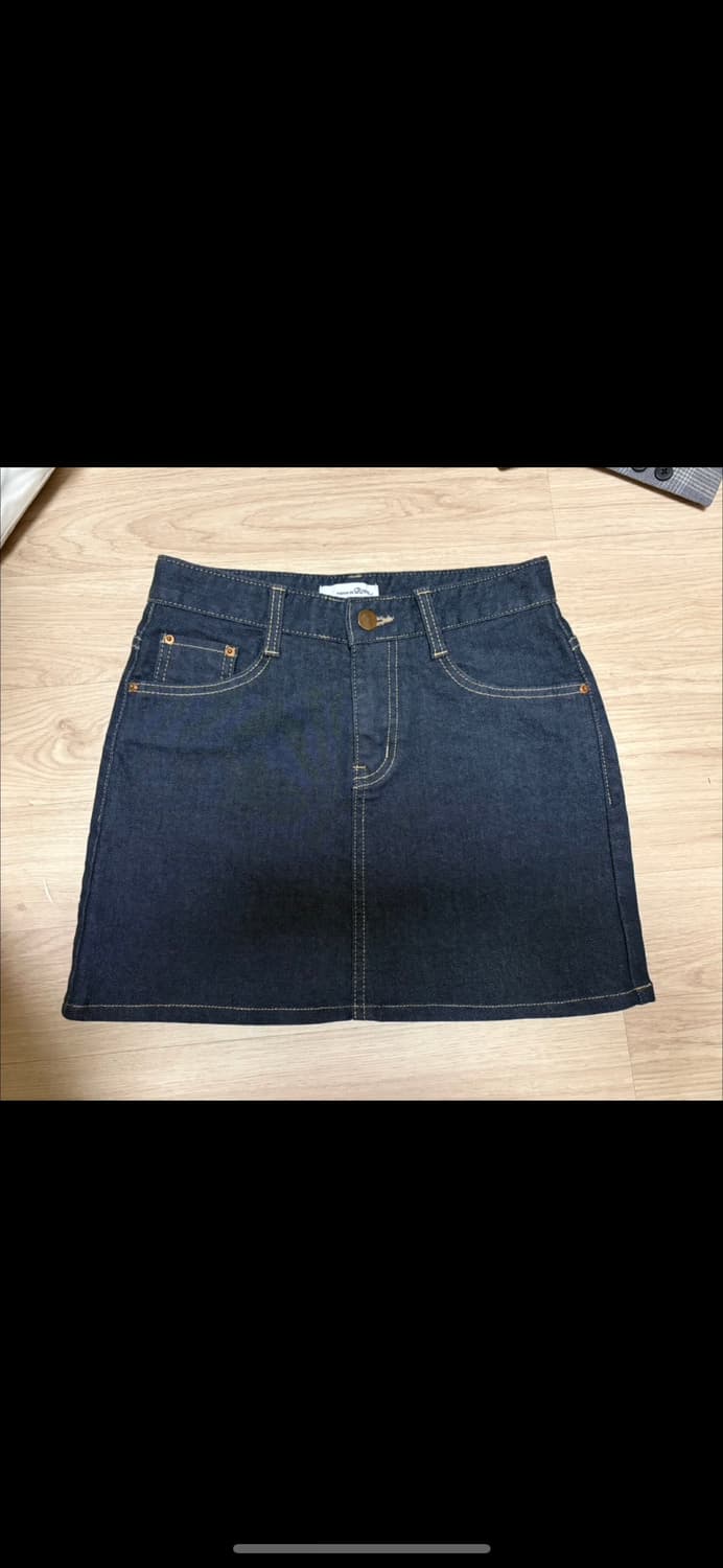 로엠 스판 데님 숏 스커트 26 S 치마 거의새상품 상품이미지1