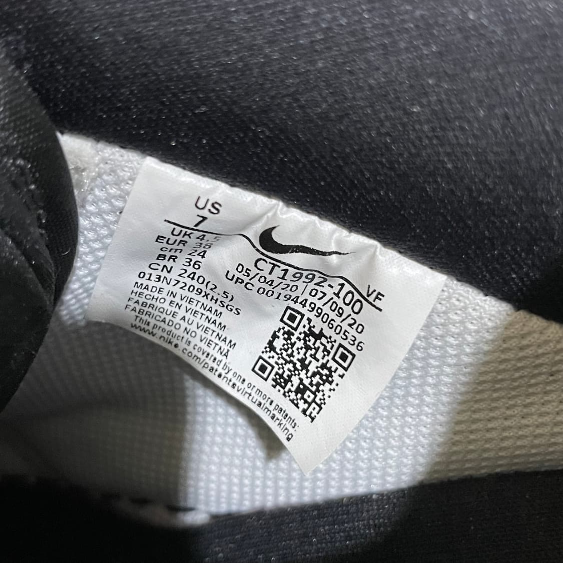 나이키 에어포스1 스우시 실버 240 상품이미지9