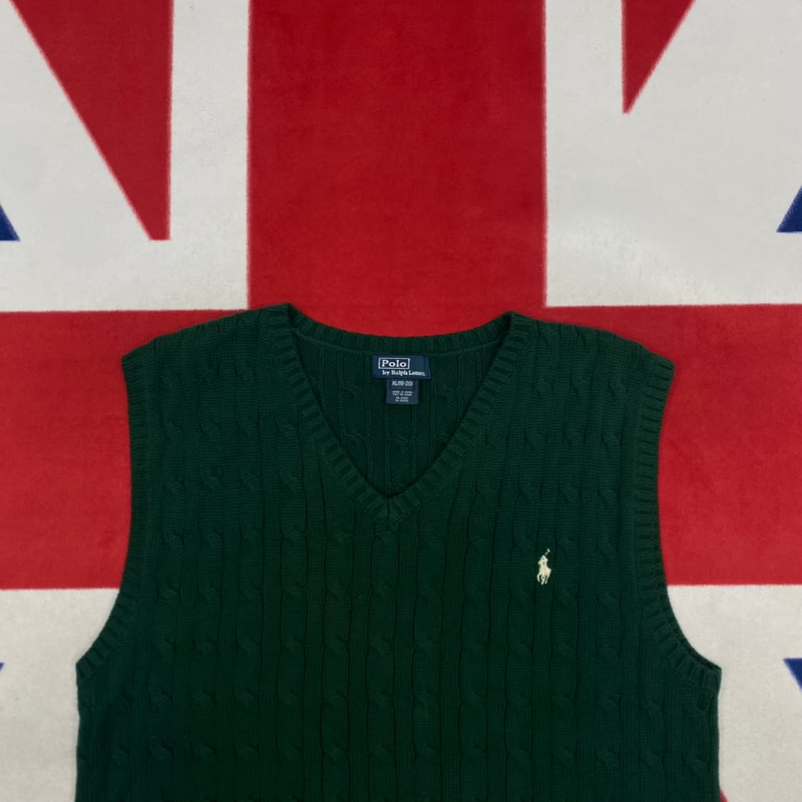 폴로 니트조끼 실측 S - M  상품이미지3