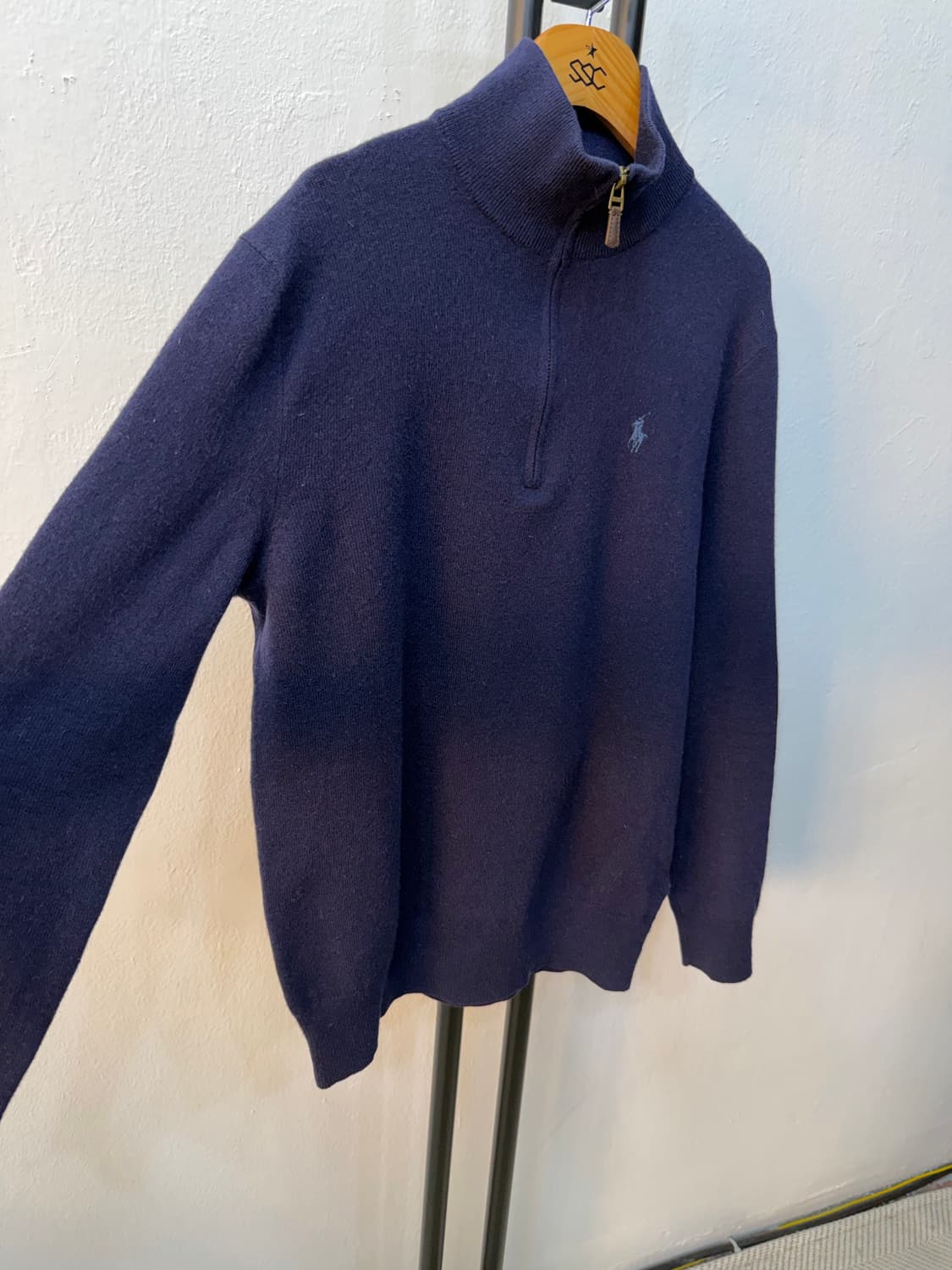 정품) 폴로랄프로렌 여성 엘보가죽 하프넥 니트 S 상품이미지2