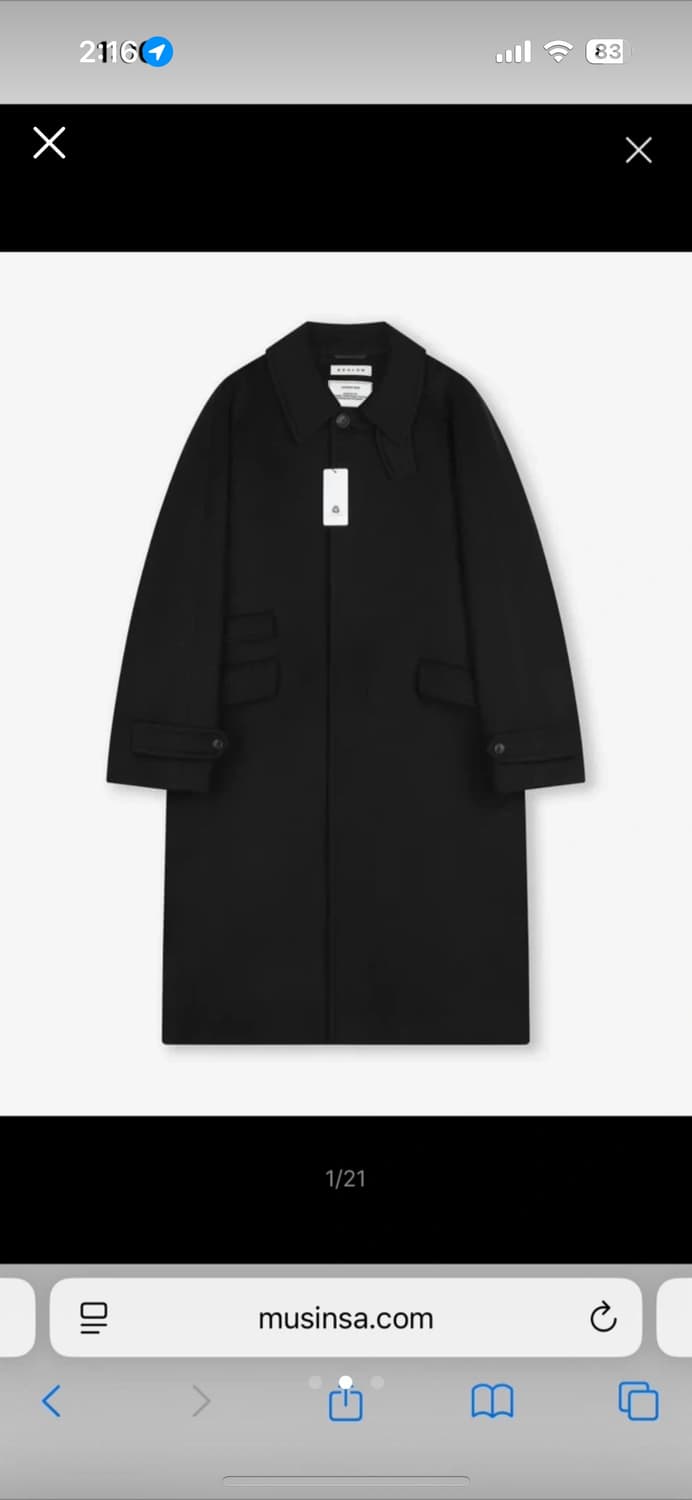 비슬로우 오버사이즈 캐시미어 발마칸 코트 상품이미지1