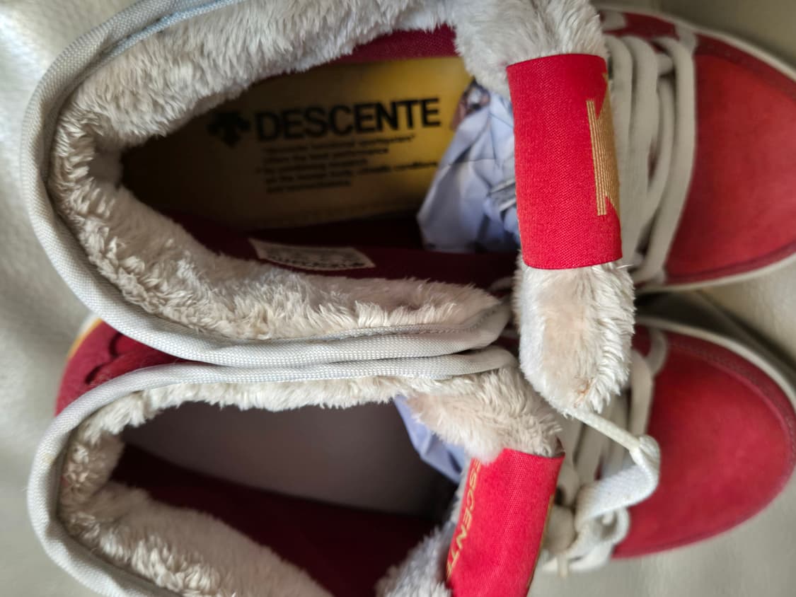 데상트 스웨이드 양털 하이 스니커즈 여자 230 상품이미지6