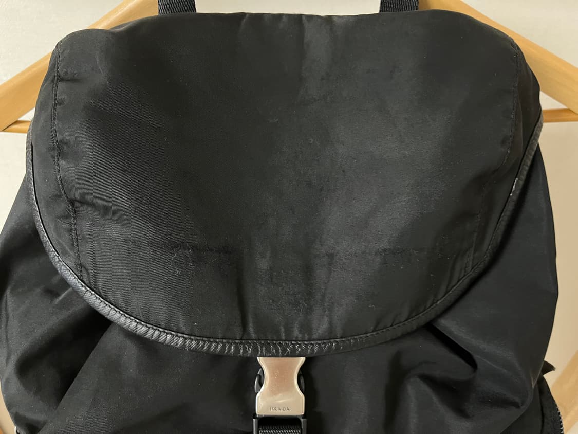 프라다 블랙 나일론 레더 우산꽂이 백팩 정품 상품이미지3