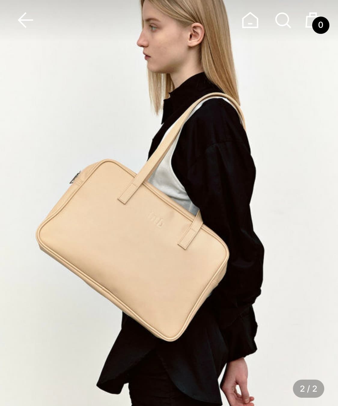 필인더블랭크 트라페즈 숄더백 베이지 상품이미지2