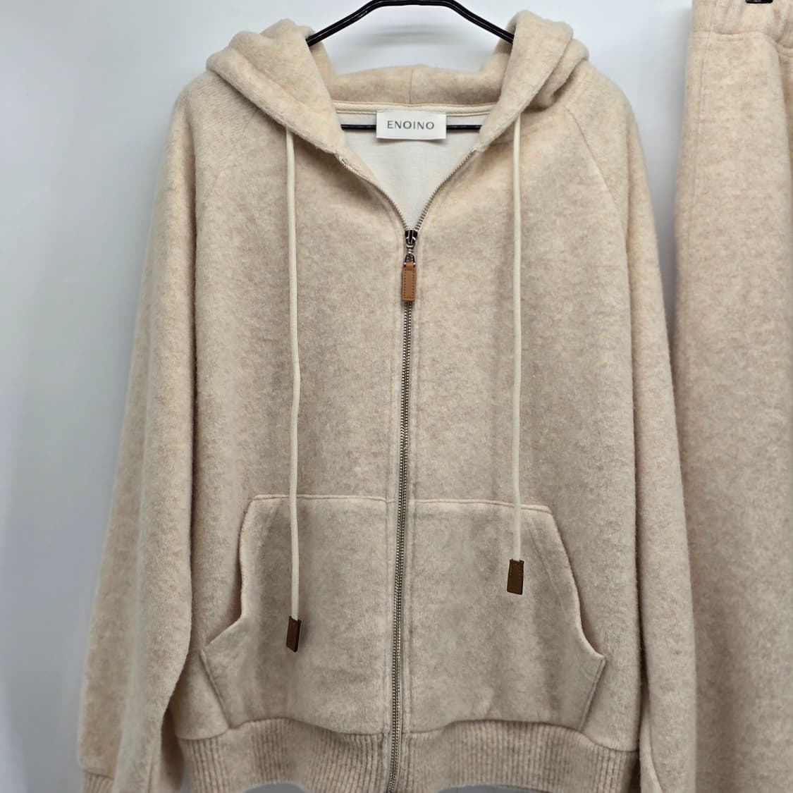 아이보리 후드집업 와이드 트레이닝 세트  상품이미지9