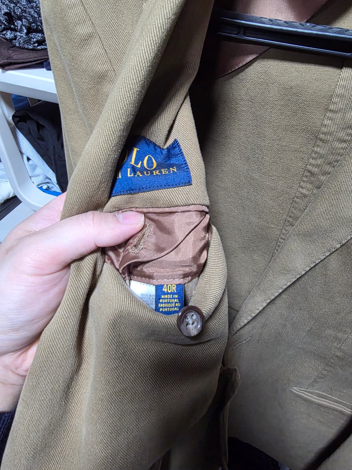 폴로 랄프로렌 치노 자켓 40r 올리브 베이지 상품이미지5