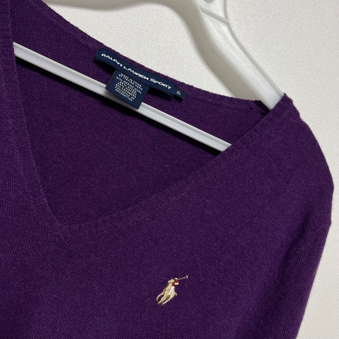 폴로 랄프로렌 캐시미어 혼방 브이넥 니트  상품이미지2