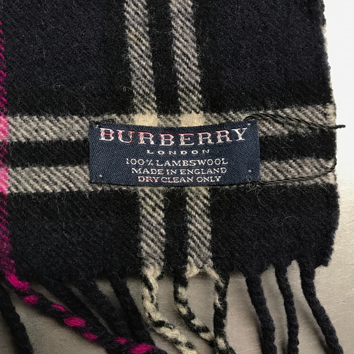 버버리 정품 램스울 머플러 네이비 상품이미지5