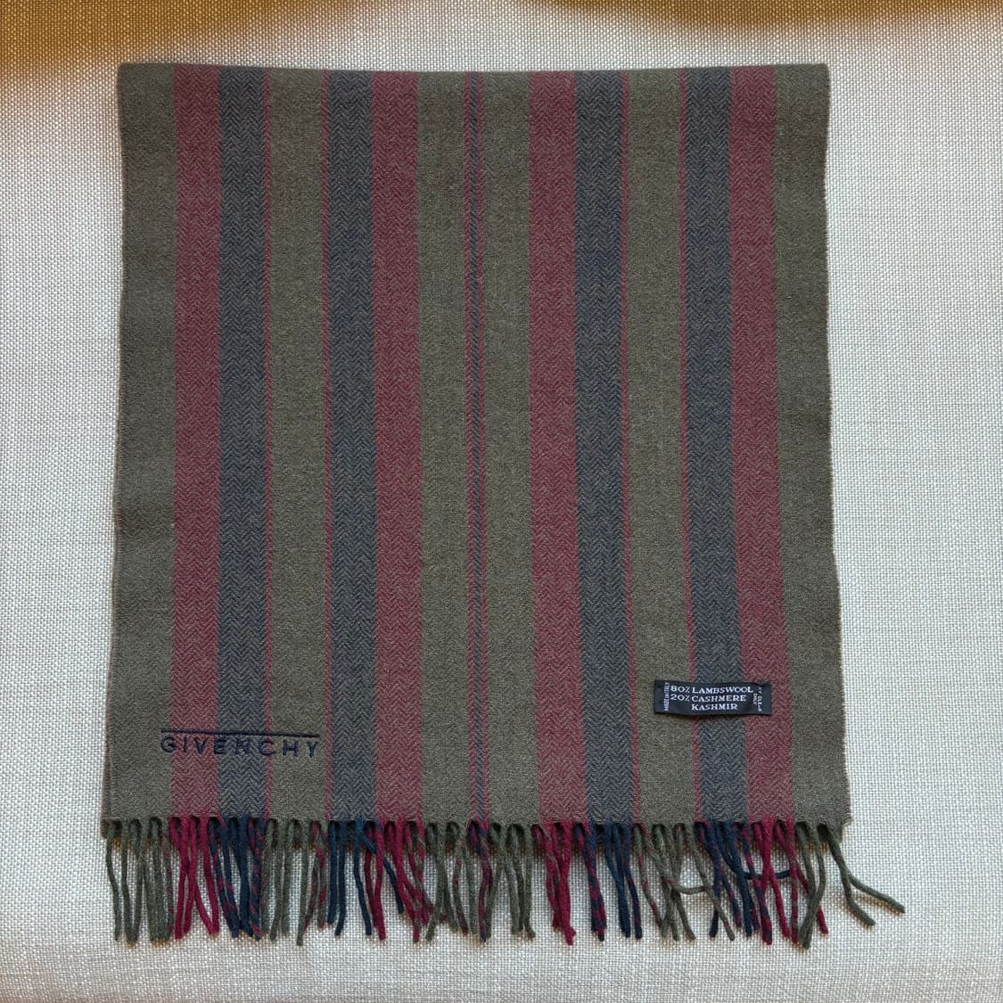 지방시 스트라이프 캐시미어 울 머플러 made italy 상품이미지1