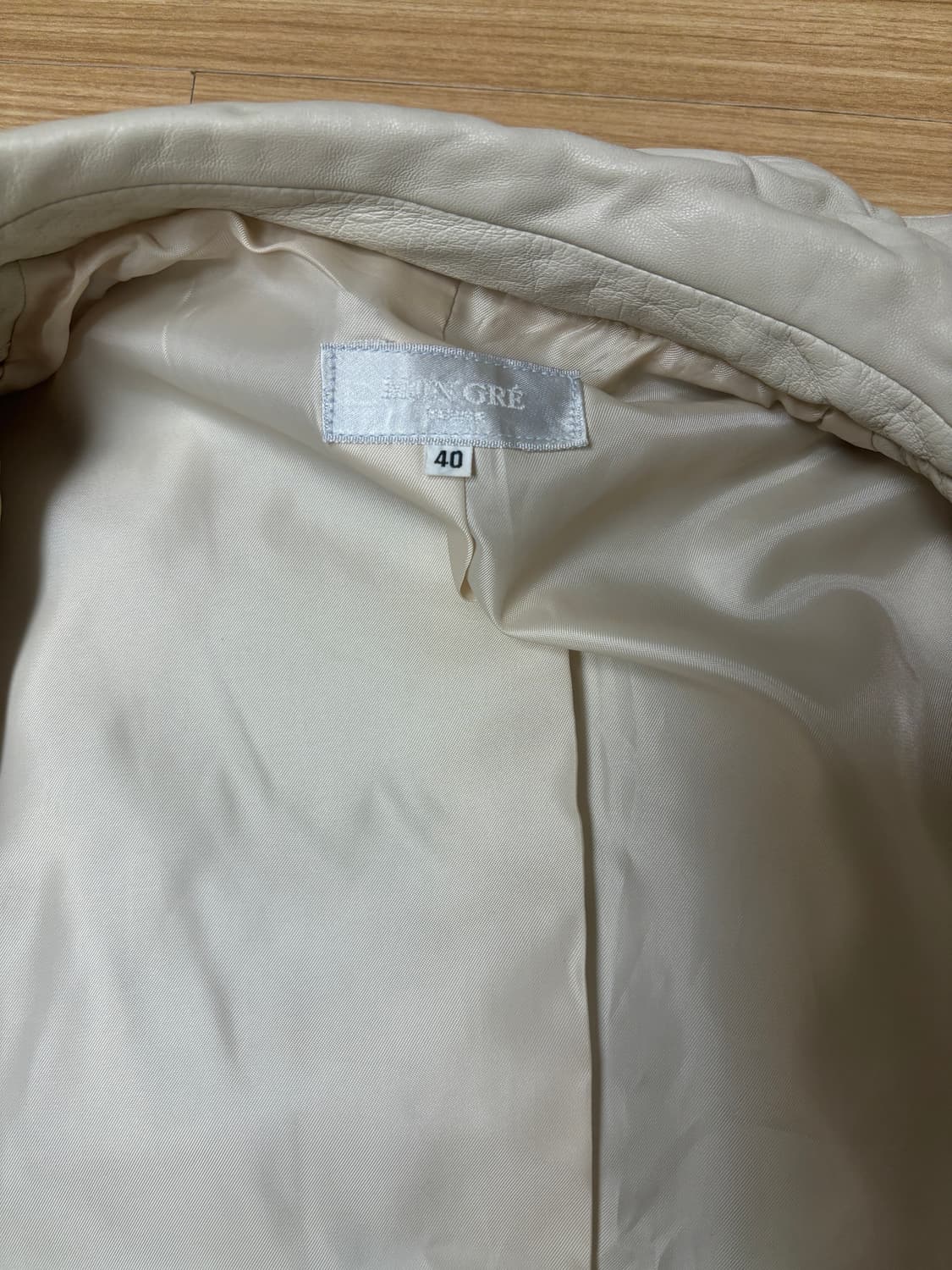 Mon gre 아이보리 램스킨 레더자켓 상품이미지8