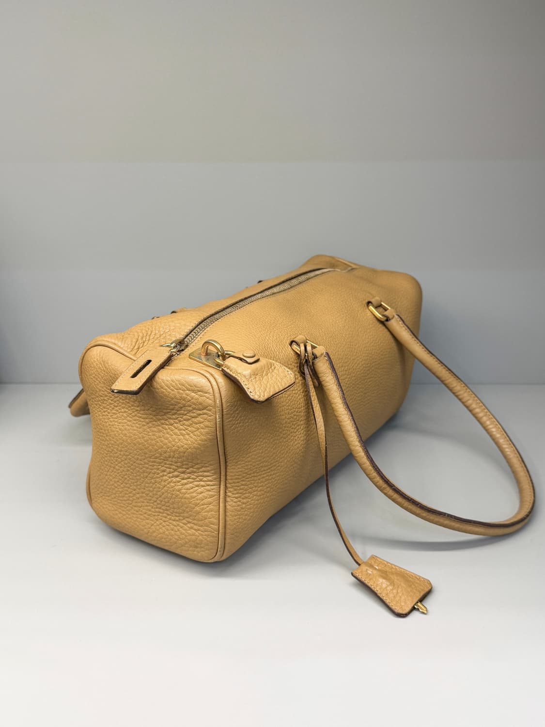 프라다 카멜 그레인 레더 보스턴 숄더백 상품이미지6