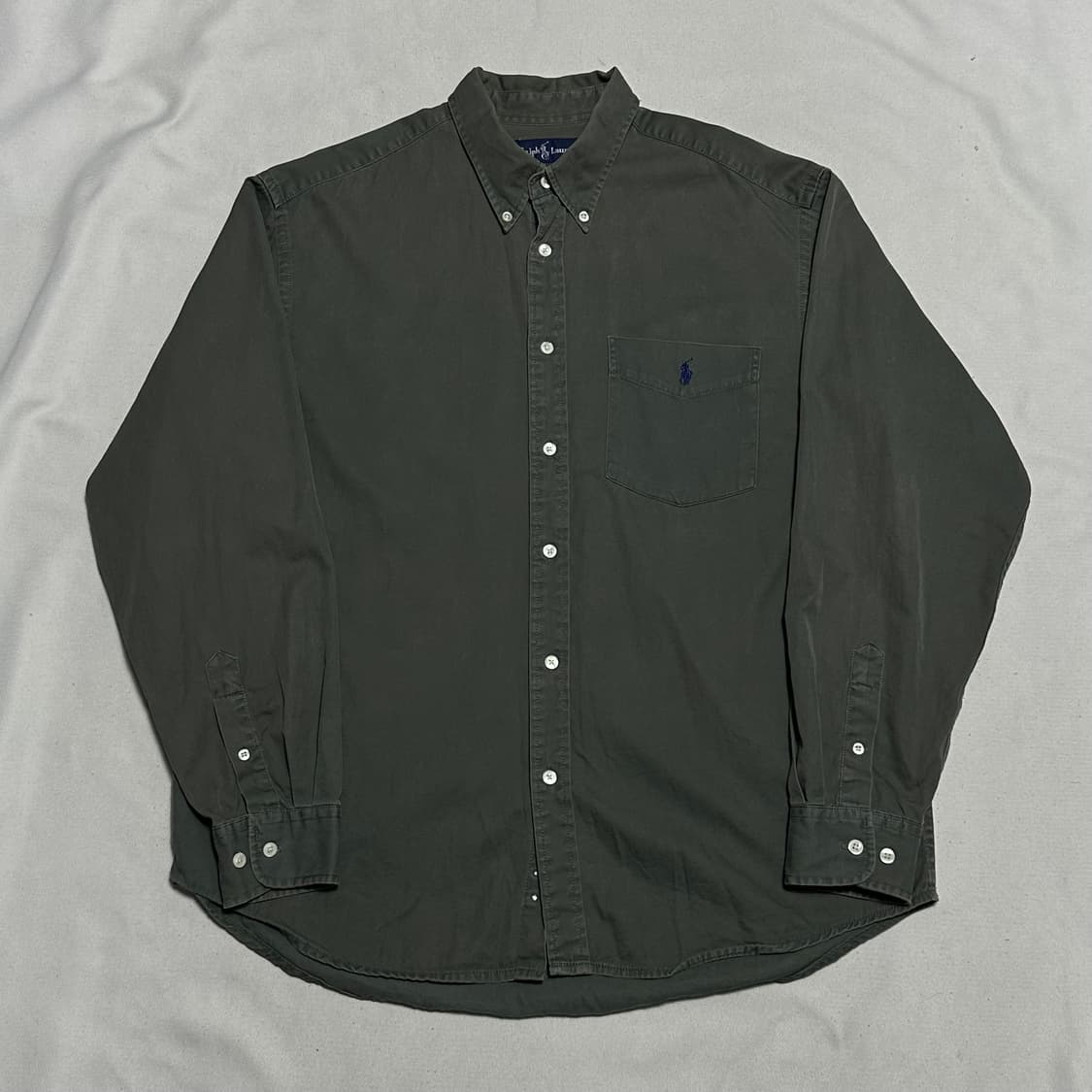 XL 폴로랄프로렌 클래식핏 챠콜 코튼 셔츠 상품이미지2