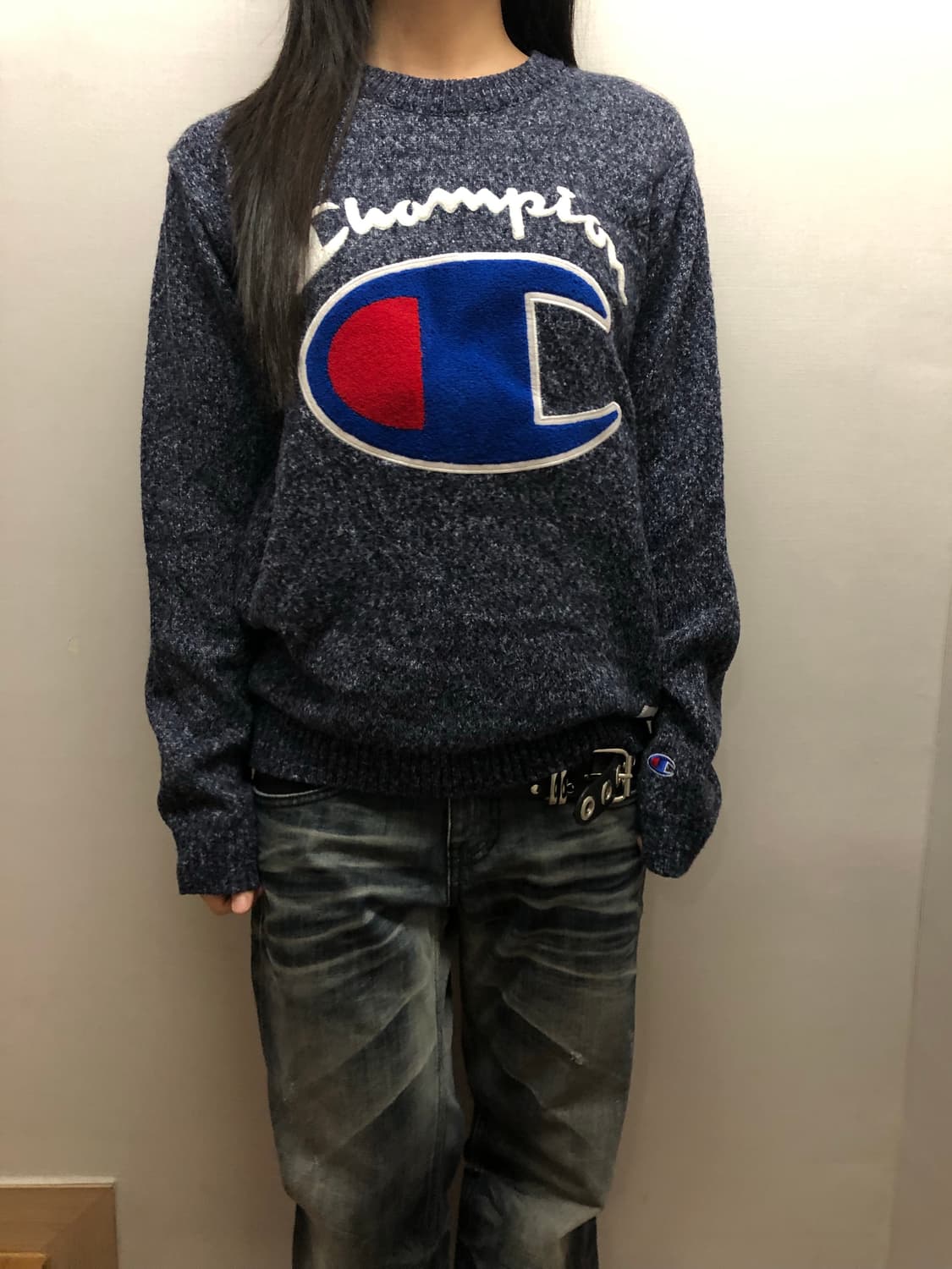 빈티지 챔피온 그레이 니트 상품이미지5