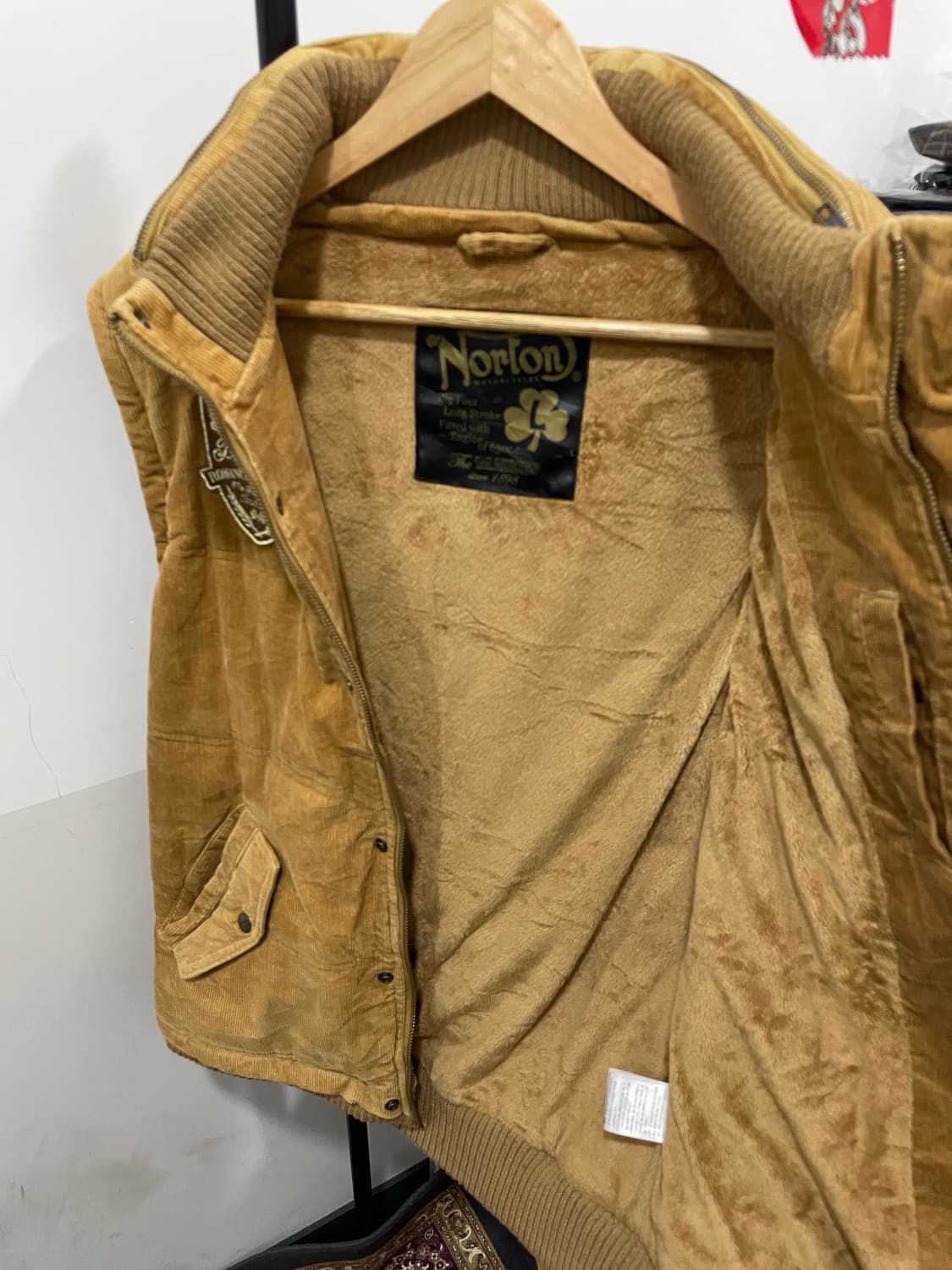 (빈티지)Norton 자수패치 소매 탈부착 2way 코듀로이 자켓 상품이미지8
