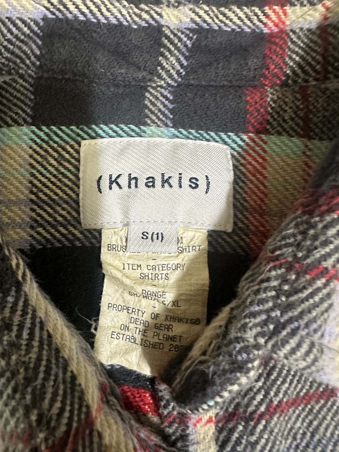 [S] 카키스 브러쉬드 플레이드 셔츠 상품이미지4