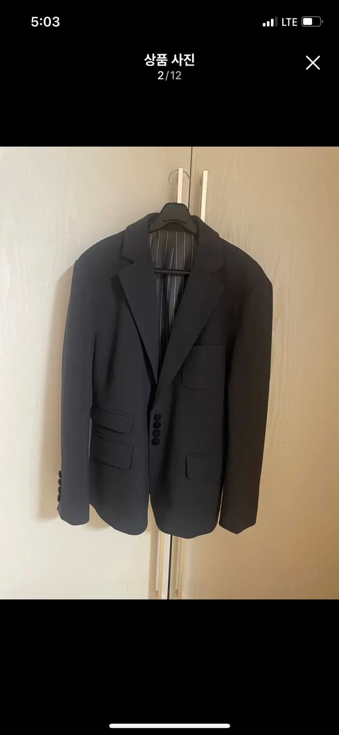 (택달린 새상품)서쿠키 벨벳포인트 그레이 자켓 블레이저 하객룩 꼼데 상품이미지2