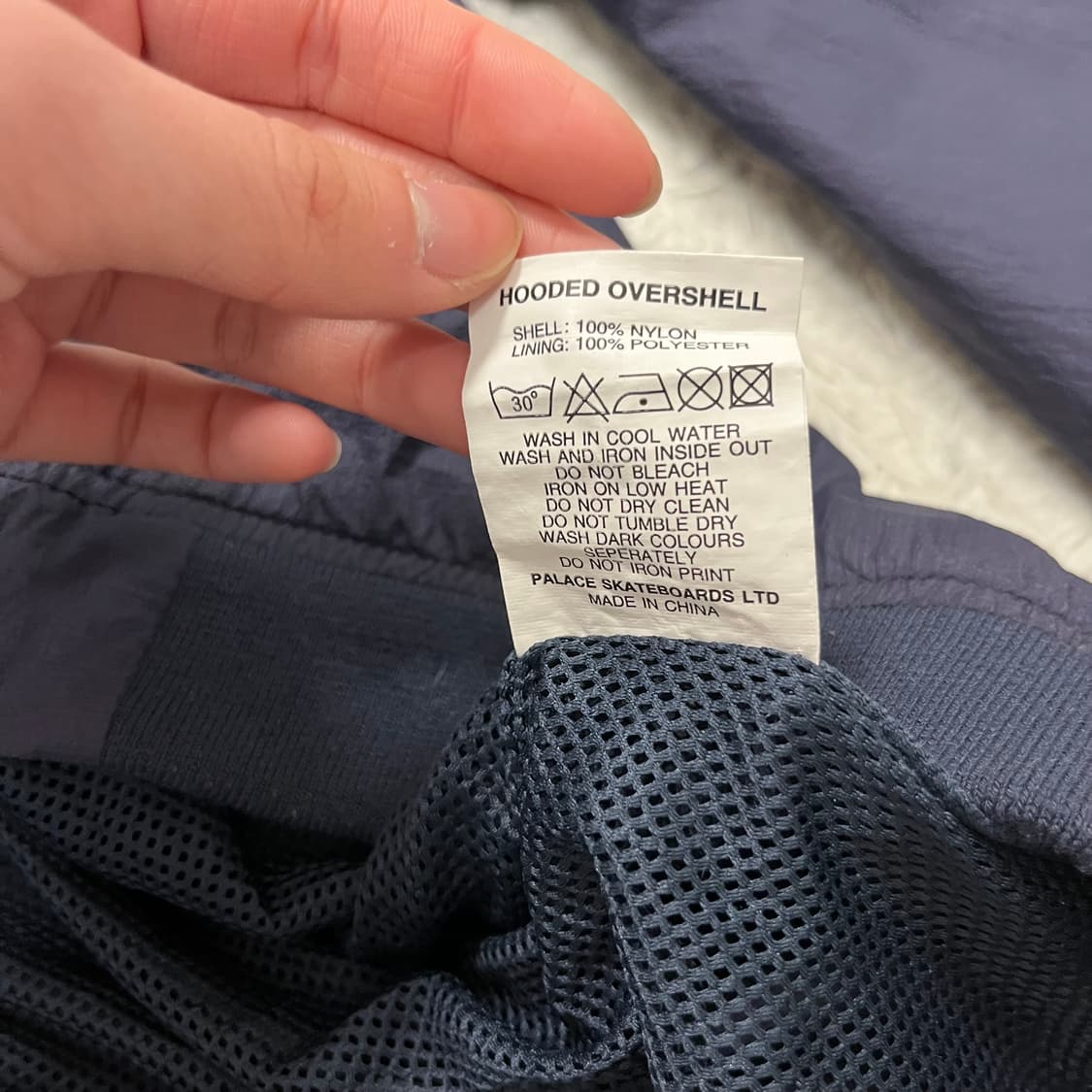 Palace navy overshell hoodie 상품이미지8