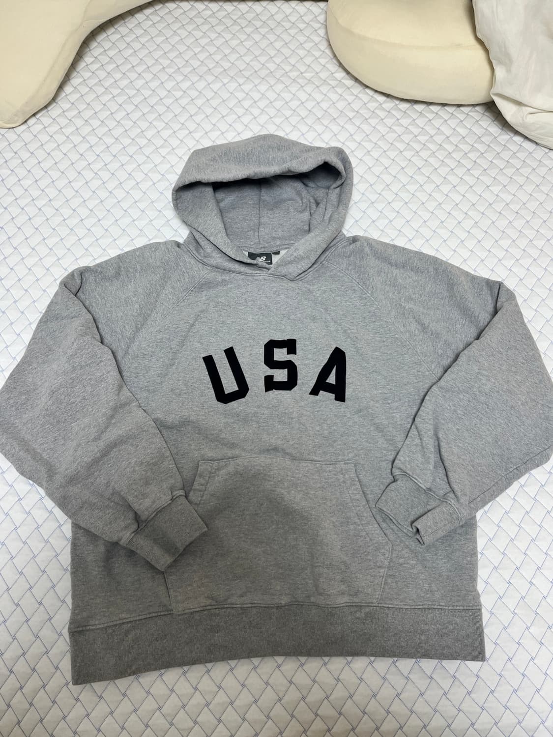 [5만원 이상 구매시 증정]뉴발란스 USA 후드티 그레이 M사이즈 상품이미지1
