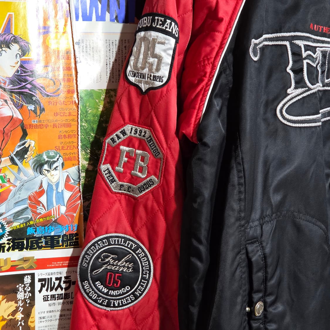 후부 올드스쿨 빅로고 누빔 후드 바시티 점퍼 상품이미지4