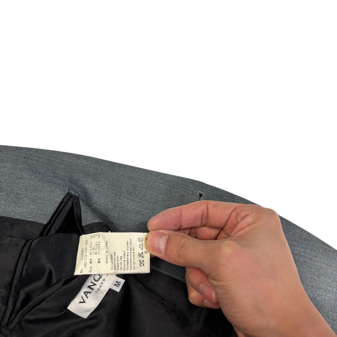 Vanquish 그레이 슬림 원버튼 자켓 상품이미지4