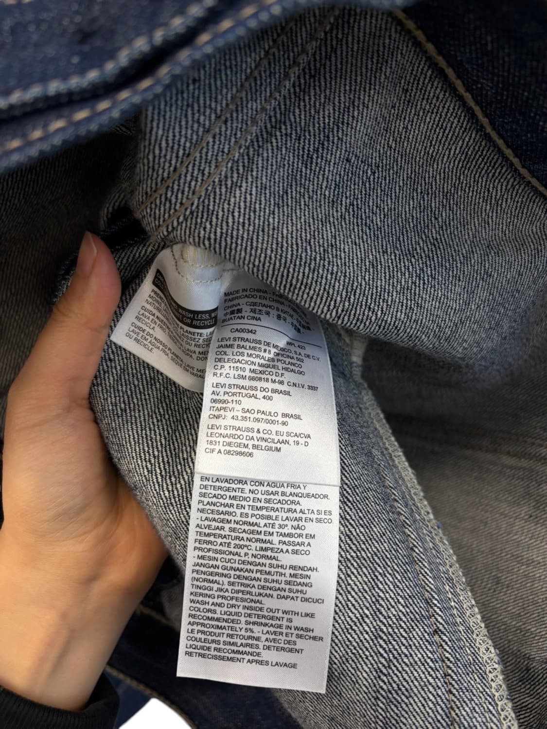 리바이스 리지드 데님자켓 (M) 상품이미지7